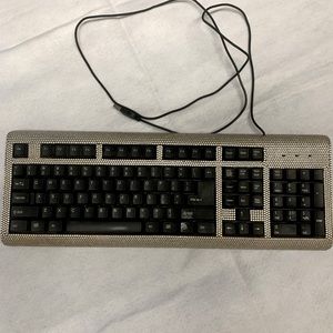 Rhinestone USB keyboard and desk accessories
